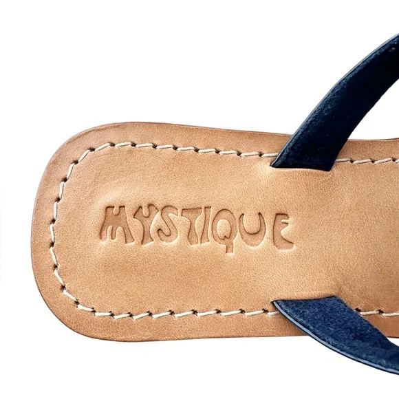 Mystique Boutique Boca Raton  Blue Beaded Sandals, brand new, never worn - Picture 4 of 16